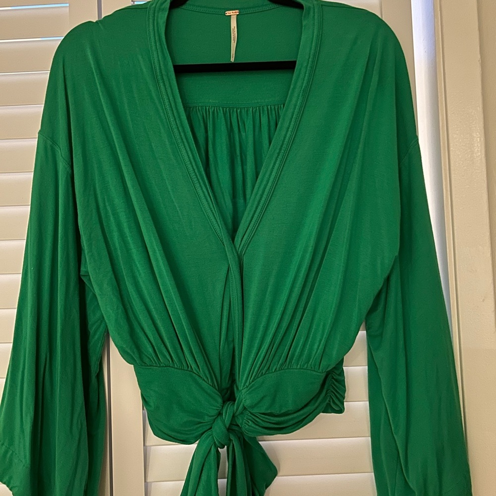 Free People Green Top Size Small